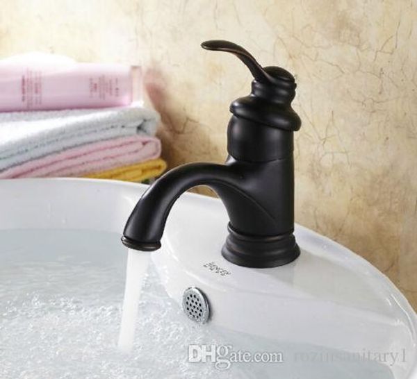 

oil rubbed bronze bathroom basin faucet single hole single handle vessel sink tap deck mount