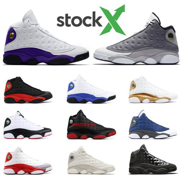 

stock x 2020 mens basketball shoes 13s court purple hyper royal atmosphere grey black cat he got game mens sports sneakers size 7-13