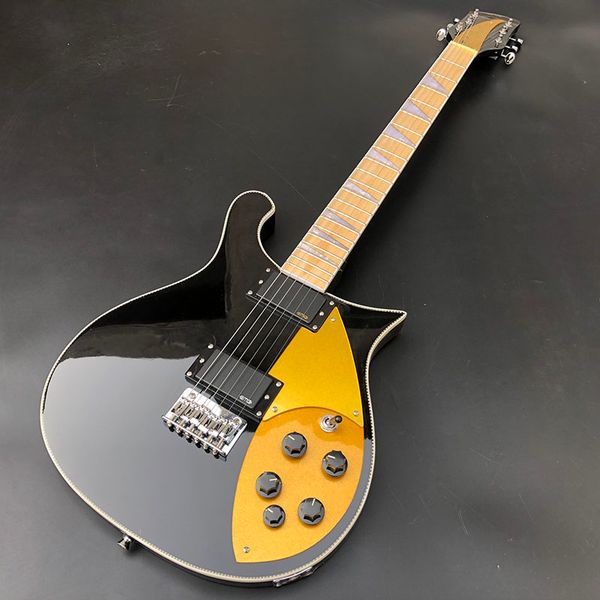 

2019 6 string ricken 660 electric guitar, basswood body, mahogany fingerboard, black paint, ing