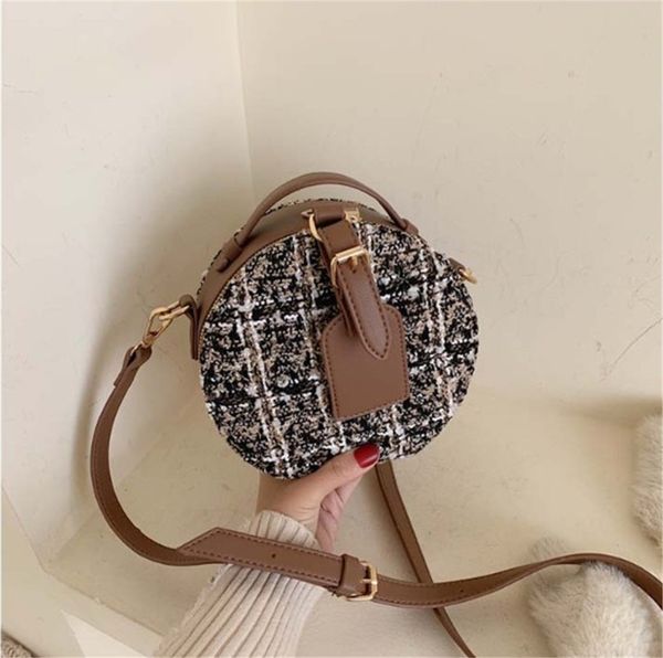 

дизайнерская сумка через плечо маленькая круглая сумка cross body шерстяные изысканные маленькие сумки / / ph-cfy2003191