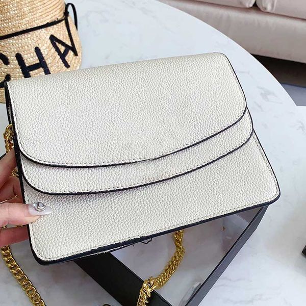 

clear handbags chain shoulder bag lady envelope wallet women key chain bag white leather bags ing