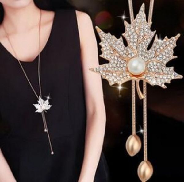 

2018 new lovely long beaded chain tassel pendant necklace women office lady imitation pearl jewelry bijoux gifts, Silver