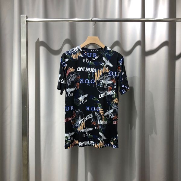 

2020ss spring and summer new high grade cotton printing short sleeve round neck panel t-shirt size: m--xl-xxl-xxxl color: black white q469