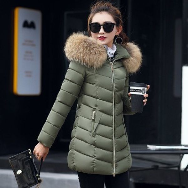 

snow wear wadded jacket female 2018 autumn and winter jacket women slim cotton-padded jacket long outerwear winter coat women s18101204, Black