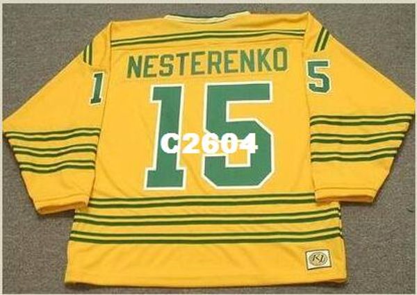 

mens #15 eric nesterenko chicago cougars 1974 wha ретро хоккей джерси или обычай любое имя или номер ретро джерси, Black;red