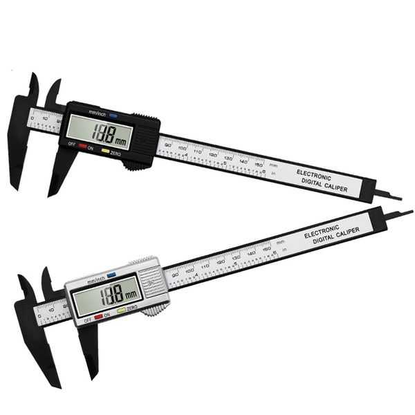 

digital electronic carbon fiber vernier 0-150mm caliper gauge micrometer measuring tool