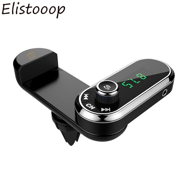 

bluetooth автомобильный комплект громкой связи aux аудио bluetooth fm передатчик поддержка tf карты mp3 музыкальный плеер держатель телефона
