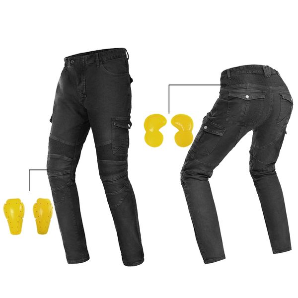 

ghost racing motorcycle pants men jeans protective gear riding trousers with hip protection+knee pads protection