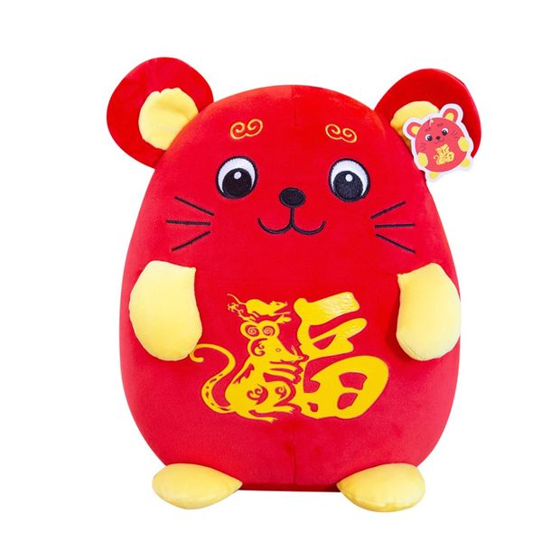 

christmas gift mouse 2020 new year plush rat year mascot toy plush red mouse in tang suit soft toys chinese new party decor