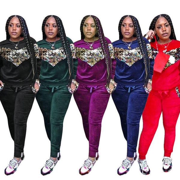 Pants Fashion Sports Tracksuit Autumn Winter Outfits Set Girls Clothes Velvet Sweatshirt Tops
