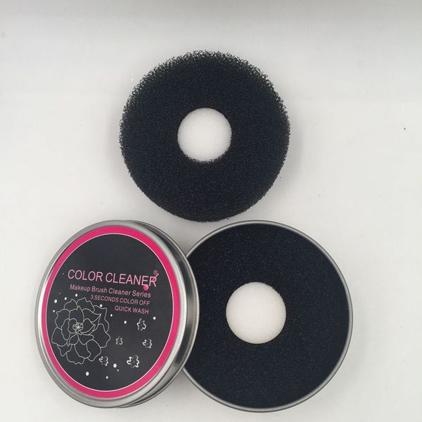 

color cleaner makeup brush cleaner tinplate box sponges cleaner tool for washing makeup brushes dhl ing