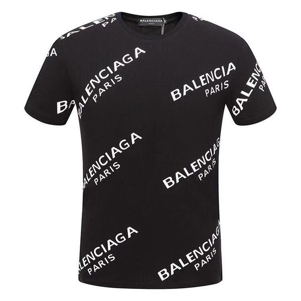 

2019 brand design t-shirt black white men's t-shirt fashion men's t-shirt luxury short sleeve size -3xl, White;black