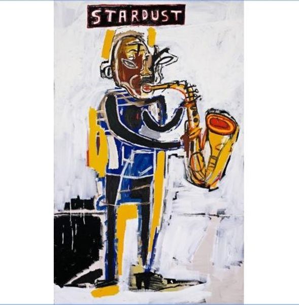 

jean-michel basquiat "stardust,1983" handpainted & hd print art oil painting home decor wall art on canvas multi sizes g95