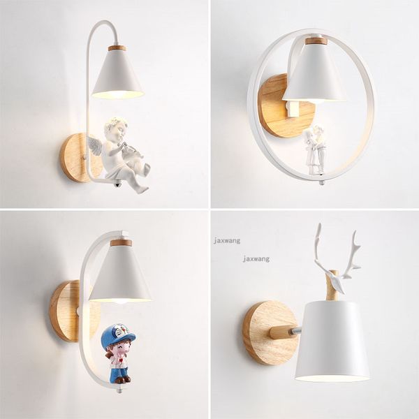

nordic led lighting light fixtures personality creative home decor cartoon wall lamps bedside lamp corridor sconces wall+lamps