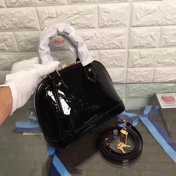 

m11013 new black patent leather flowers printing embossed shoulder bags hobo handbags handles cross body messenger shoulder