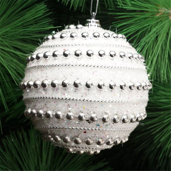 

christmas tree hanging ornaments decor 8cm merry christmas rhinestone glitter baubles balls foam balls styrofoam balls 11july19