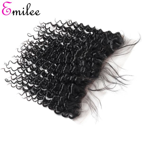 

emilee hd lace frontal deep wave swiss hd lace frontal closure part 13*4 lace frontal vietnamese virgin hair, Black