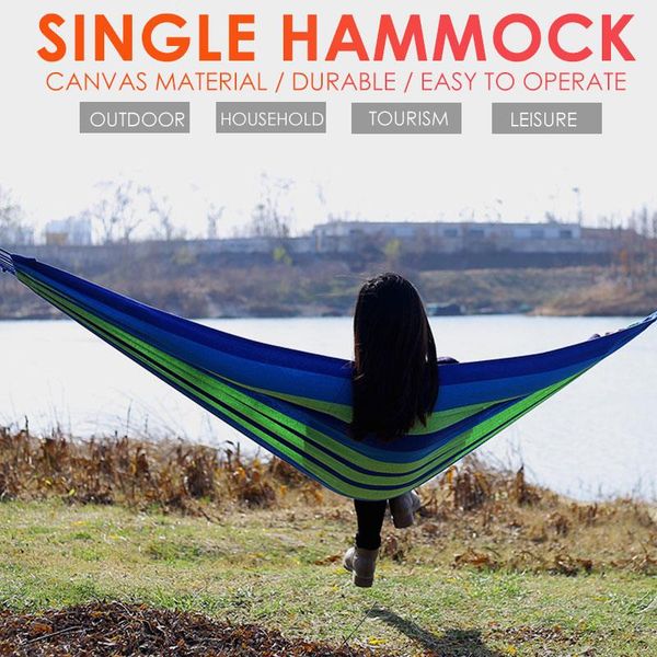 

hanging bed hammock swing picnic outdoor leisure hike canvas 1-2 person hanging hammock field survival explore camp tent