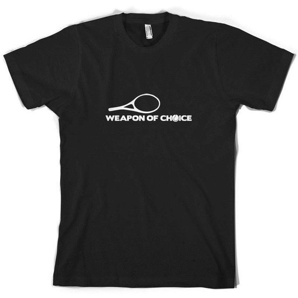 

new brand fashion luxury designer mens t shirts weapon of choice wb tennis - mens t-shirt racquet wimbledon, White;black