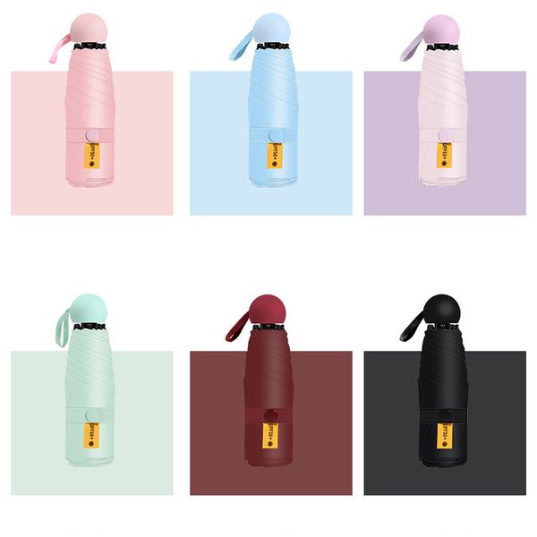 

five-fold umbrella capsule sun umbrellas feale sun protection and ultraviolet protection umbrella household sundries
