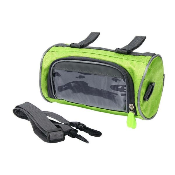 

riding handlebar bag oxford pouch mountain bike touch screen high quality