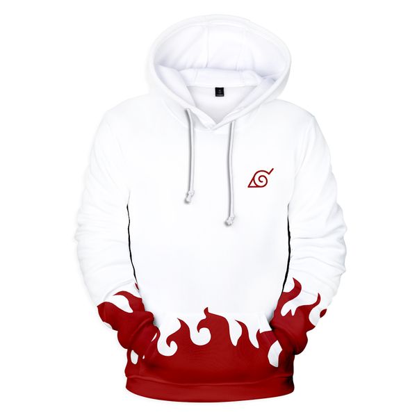 

3d print cosplay costume naruto yondaime hokage sudaderas harajuku naruto 3d estampado sudadera con capucha para hombre jacket, Black