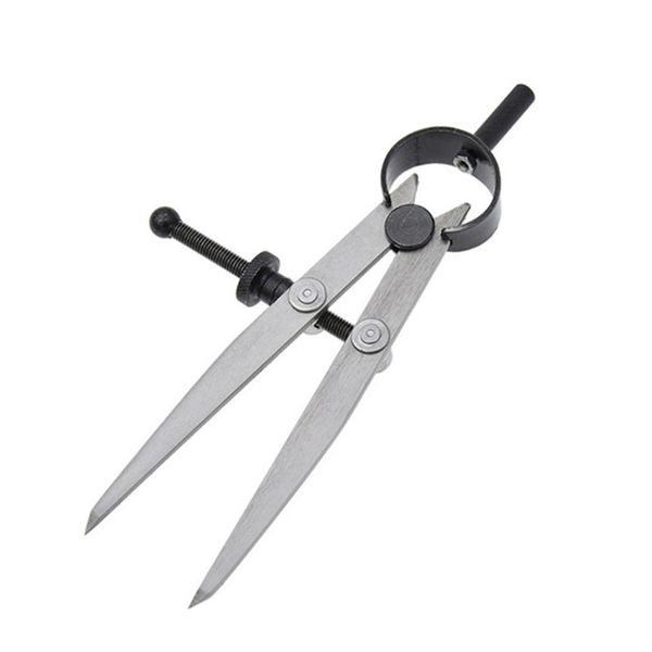 

carbon steel scriber divider wheel compass leather stitch hole distance measure compass leather divider tool rotary cutter, Black