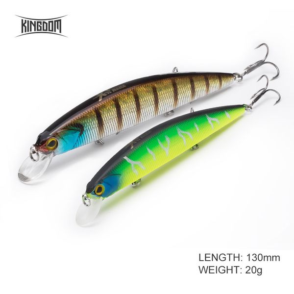 

kingdom 130mm/20g fishing lure jerkbait floating minnow decoy fishing tackle wobblers strong hook for sea water model 3523