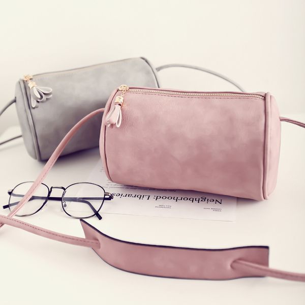 

new warm cylindrical mobile bag for women
