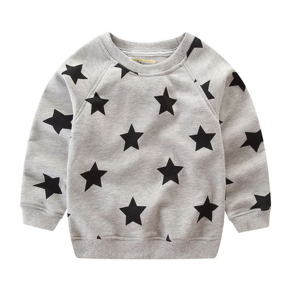 

jumping meters kids baby boys sweatshirts star printed long sleeve o-neck autumn cotton t shirt clothing children's hoodies, Blue