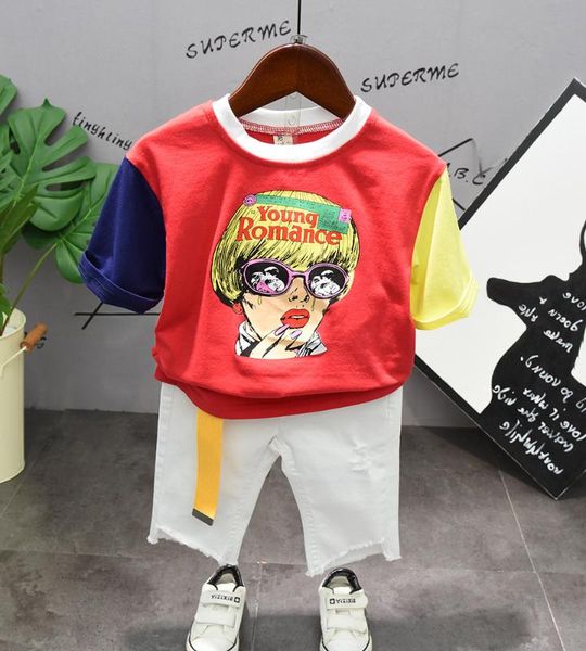 

2020 лений малик пѬиинна ђболка + оѬ два-кђок веок малики одежда мал, White