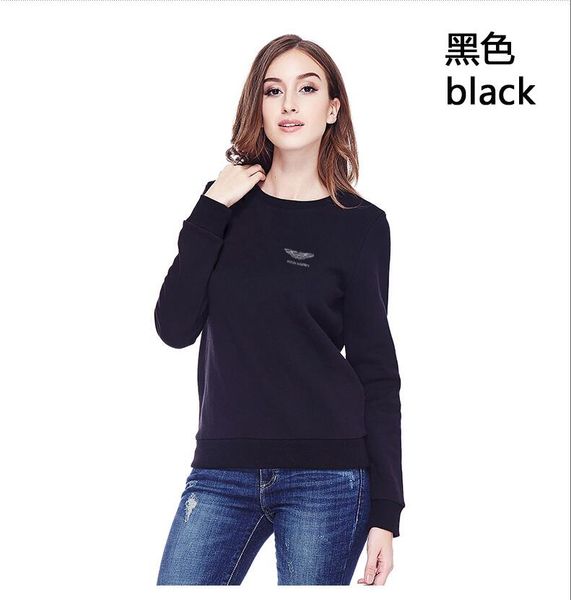 

spring 2020 luxury women's wear circular neck design casual sports hoodies popular outdoor sports long-sleeve, Black