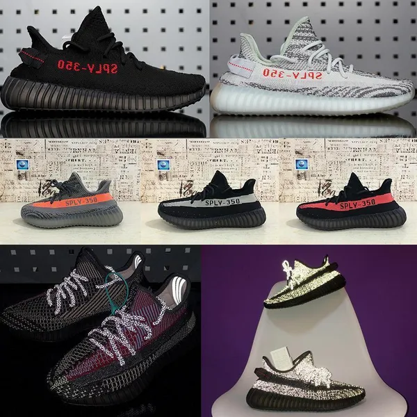 

2019 new sneakers yeezy yeezys yezzy yeezus 350 v2 running shoes static yecheil white sesame kanye west sports shoec1e4#, Black