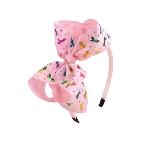 

fashion unicorn hair band big bows headband baby girls boutique hairbadn handmade headwear dance party hair accessories 252, Slivery;white
