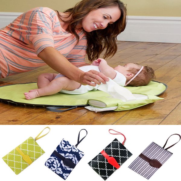 

baby portable foldable washable compact travel nappy diaper changing mat waterproof baby floor mat change play care