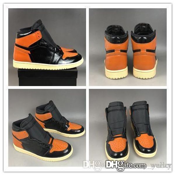 

2019 mens basketball shoe 1s high og buckle 3.0 shattered backboard retro orange designer sports shoes mens fashion trainer sneakers