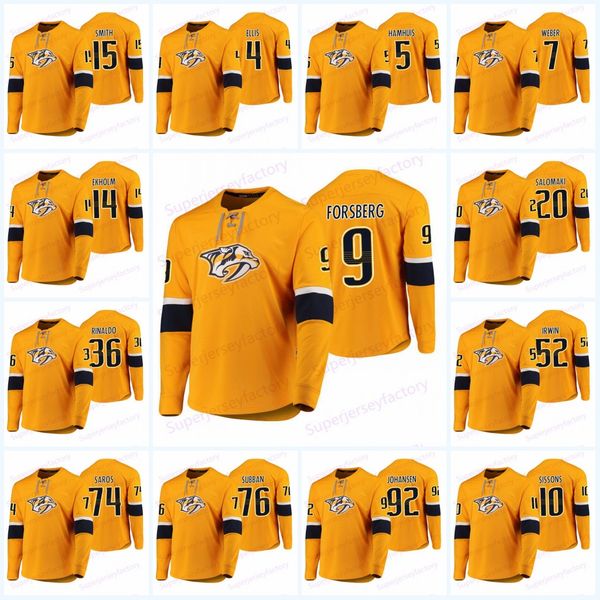 

Nashville Predators Platinum Jersey 9 Filip Forsberg 33 Viktor Arvidsson 4 Ryan Ellis 12 Mike Fisher 17 Scott Hartnell 51 Austin Watson Yel