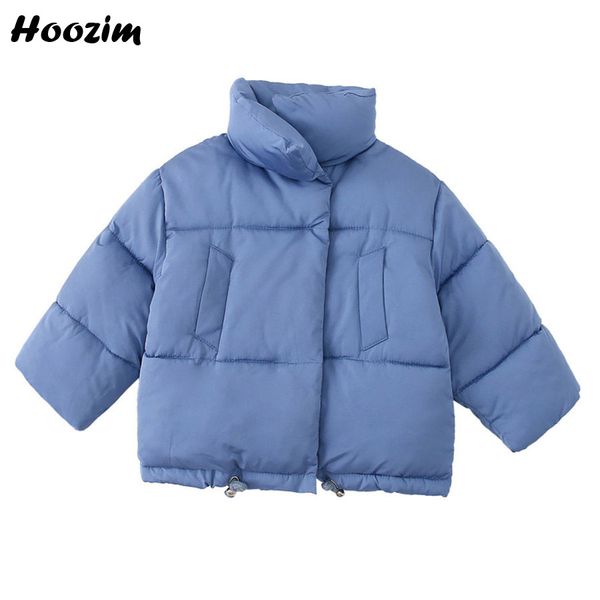 

2019 blue jacket for boys 18m-6 years fashion solid hooded drawstring hem parka baby nice kids outerwear winter coat for girls, Blue;gray
