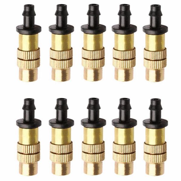 

10 pcs adjustable misting nozzle for gardening sprinkle brass watering sprinkler sprayer for irrigation system