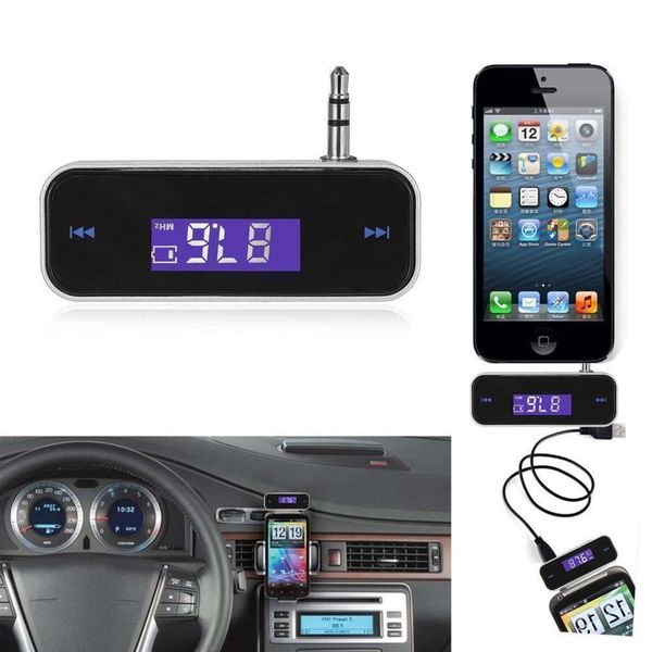 

auto handscall fm modulator car fm transmitter 3.5 aux smart phone modulator lcd display car accessories