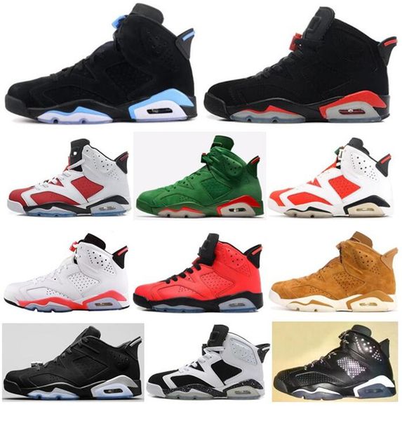 

6s men basketball shoes unc blue black cat white infrared cement red carmine maroon oreo toro gatorade alternate hare vi 6 us 8-13