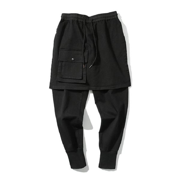 

Streetwear Sweatpants Joggers Men Cotton Casual Hip Hop Man Harem Pants Black Patchwork Mens Joggers Pants