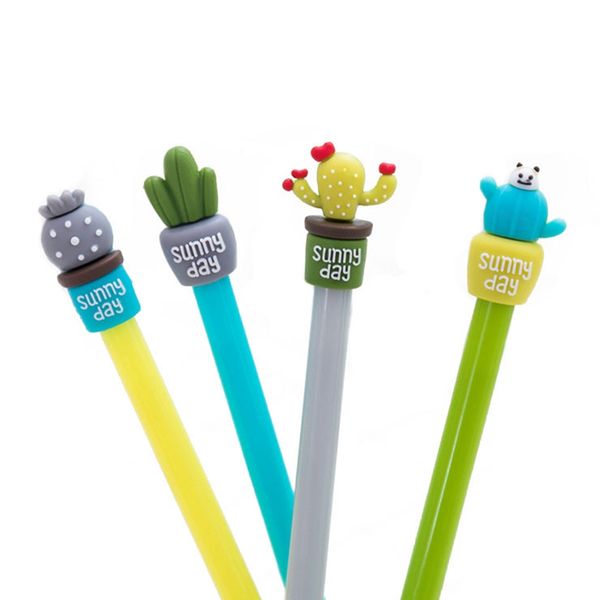 

12 в 1 канцелярские смазливая cactus pen реклама гелевая ручка школы моды принадлежностей для офиса