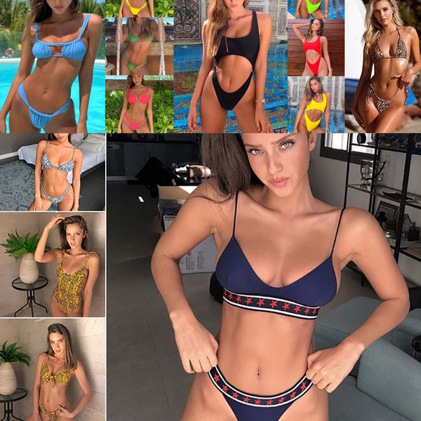

2019 blue bikinis swimwear women push up swimsuit maillot de bain femme brazilian bikini set beachwear bathing suit biquini