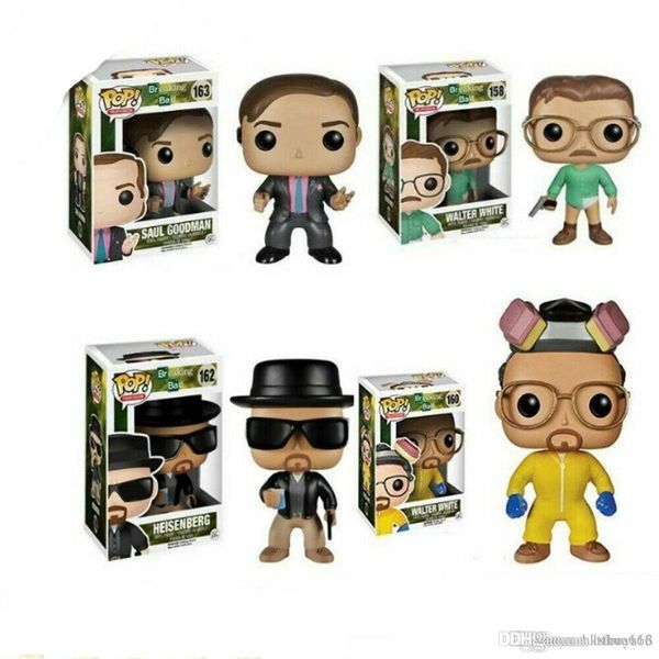 

xmas gift new brandnew 4 styles funko pop breaking bad heisenberg vinyl action figure collection model with box toy for baby kids doll