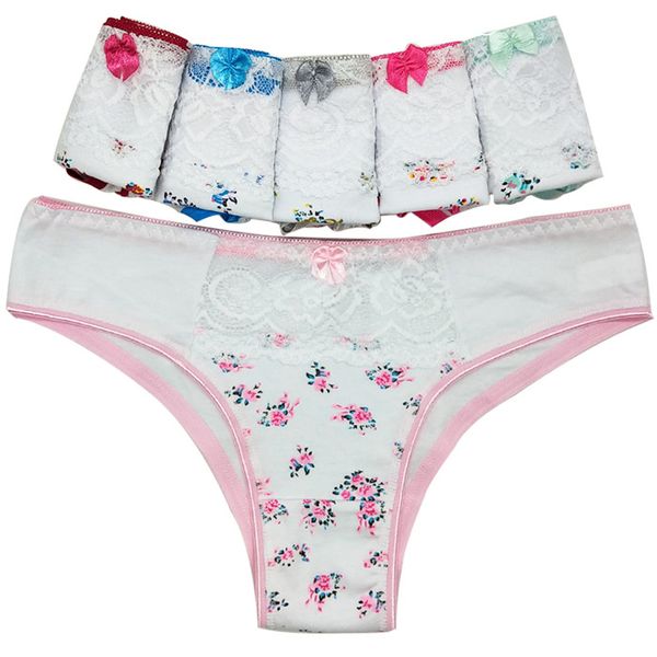 

2020 new printed cotton low waist women's briefs seamless women's underwear comfortable women's briefs, Black;pink
