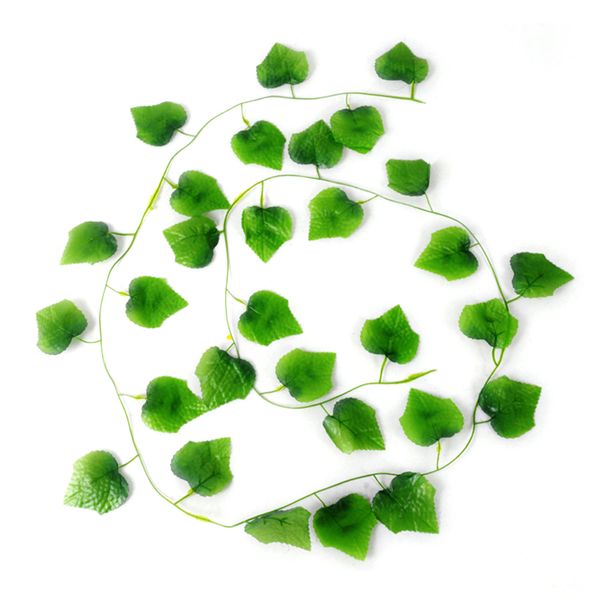 

2.4 meters long 30 leaves artificial plants green ivy leaves artificial grape vine fake foliage home wedding decoration