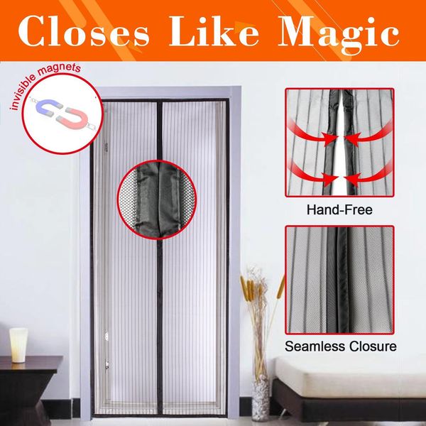 

magic stick magnetic anti mosquito mesh screen door curtain for porch patio doors pets rvs