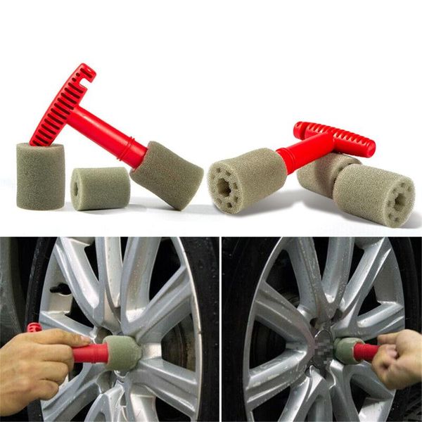 

franchise red pp parts handle removable insert sponge lug nut wheel cleaning wash brush car accessories