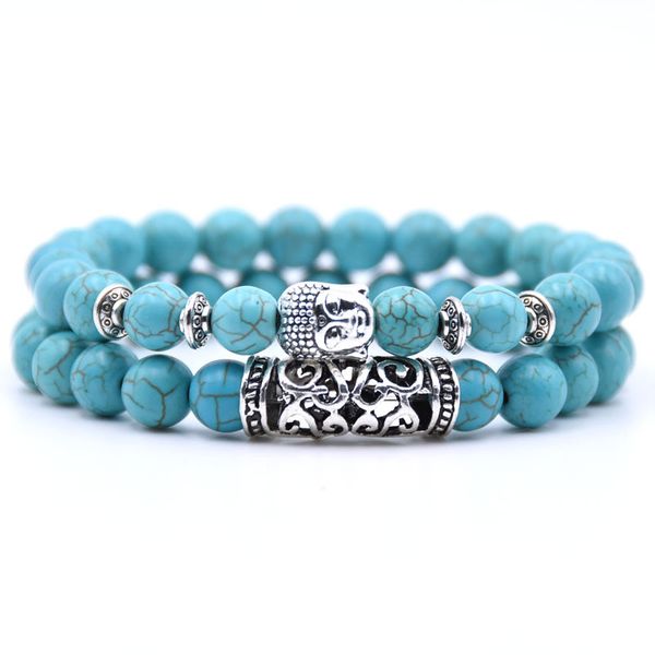 

natural stone beads bracelet set energy yoga bead bracelet two couples birthday valentine's day easter gifts, Black